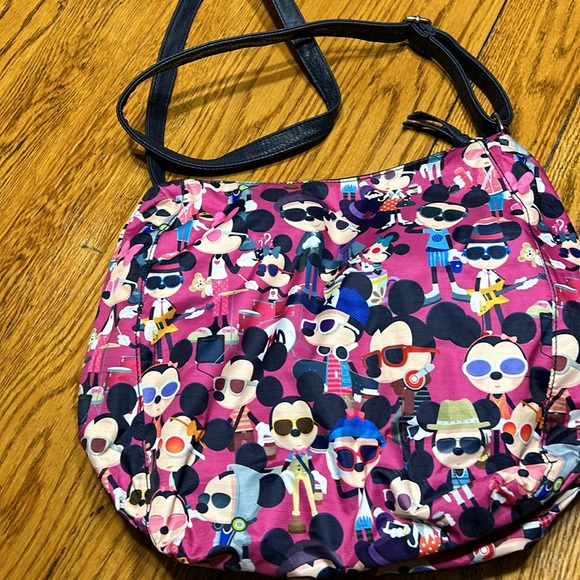 Disney Shanghai Resort bag.  Adjustable strap.  Mickey & Minnie in sunglasses. - Picture 4 of 11